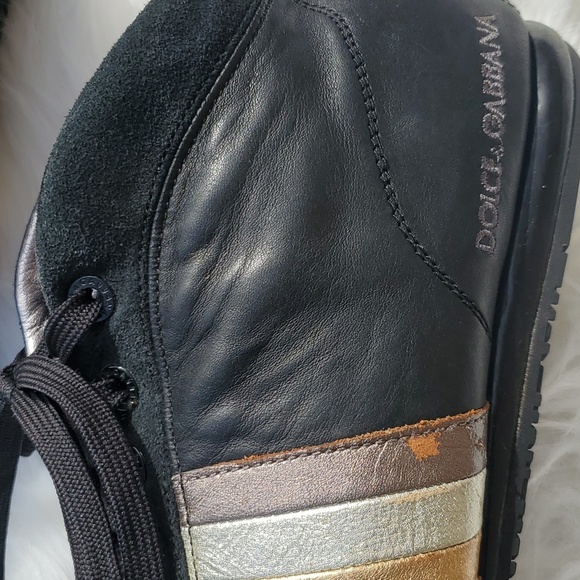 Dolce & Gabbana Black Leather Casual Sneaker sz 11 🎉 Host Pick - Picture 11 of 13